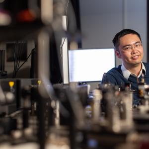 Xiaoji Xu, Associate Professor, in his lab. 