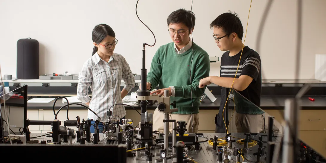 Student working in Xiaoji Xu's Lab.