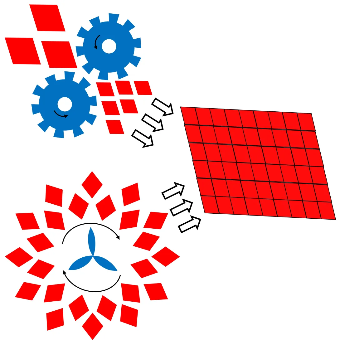 Graphic representing molecular assembly materials and nanoscience research